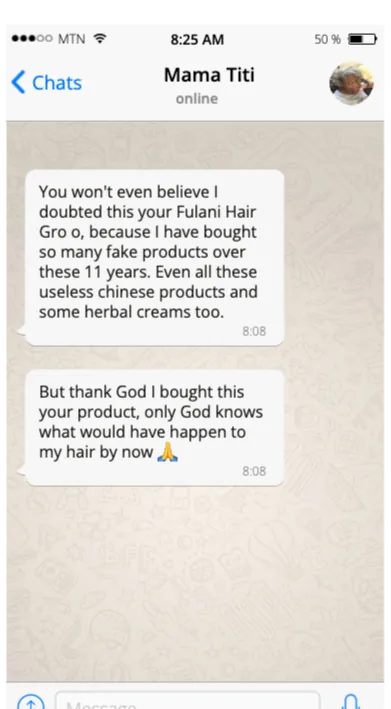 Second WhatsApp testimonial from Mama Titi showing continued results